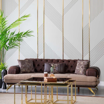 Chesterfield set di divani 4 pezzi. Mobili imbottiti divano divanetto divano