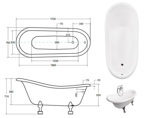 Vasca da bagno esclusiva bianca Vasche da bagno vasca acrilica autoportante design
