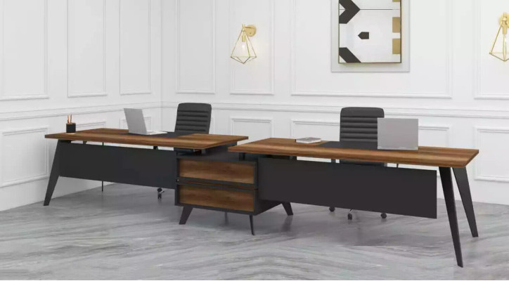 Grande scrivania Doppia scrivania Mobili per ufficio Scrivanie