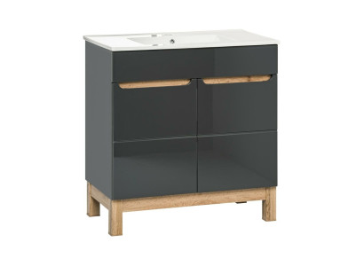 Mobile con lavabo grigio di alta qualità