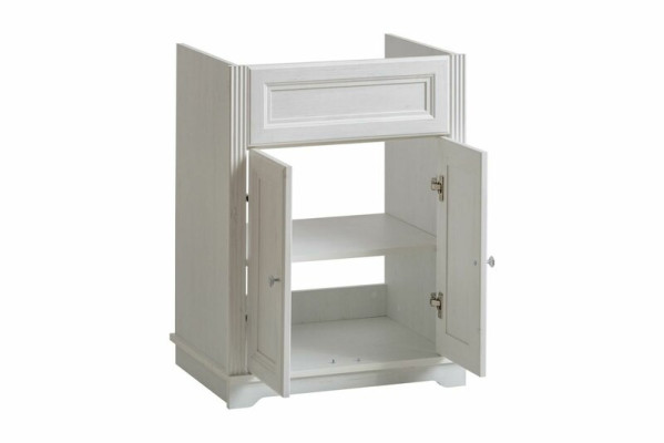 Mobili per il bagno in stile antico con base per lavabo, per bagno di campagna, 60 cm.