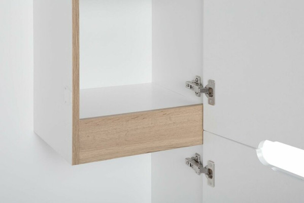 Mobiletto alto per il bagno Armadio Contenitore Bagno Decorativo Bianco