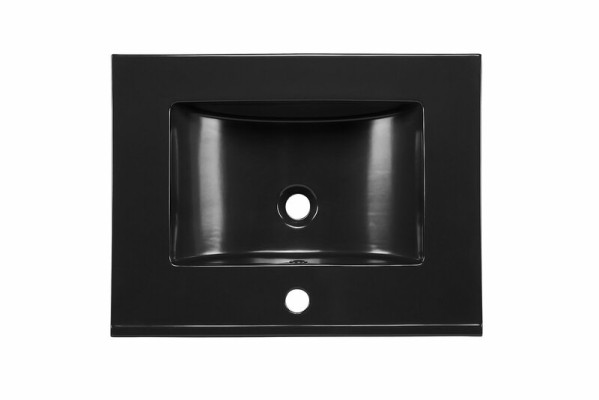 Lavandino in ceramica Lavabo Integrato Piastra nera Design Bacino