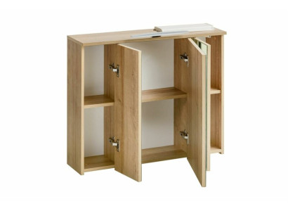Mobiletto portaspezie, mobile a parete, mobile da bagno decorativo con specchio 80 cm LED