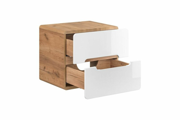 Armadietto pensile Armadio Scaffale Quercia Bianco Mensole da farmacia Armadietto a muro