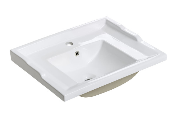 Lavabo lavabo in ceramica moderno Lavabo sovrapposto decorativo bianco