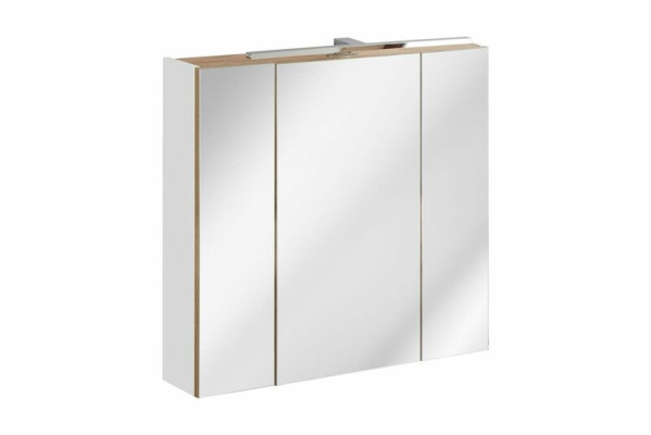 Mobile pensile specchio mobiletto da bagno con specchio 80 cm decorativo a LED