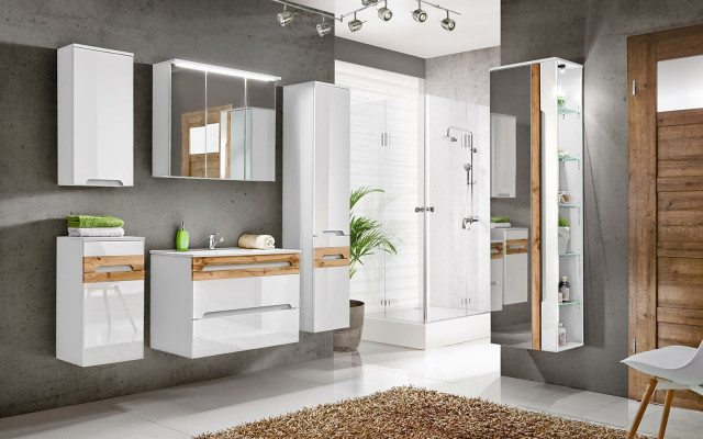 Mobili bagno design, set da bagno 5 pezzi. Set decorativo mobile lavabo.
