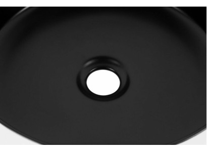 Raggio bacino rotondo lavabo sovrapiano nero bianco bacino