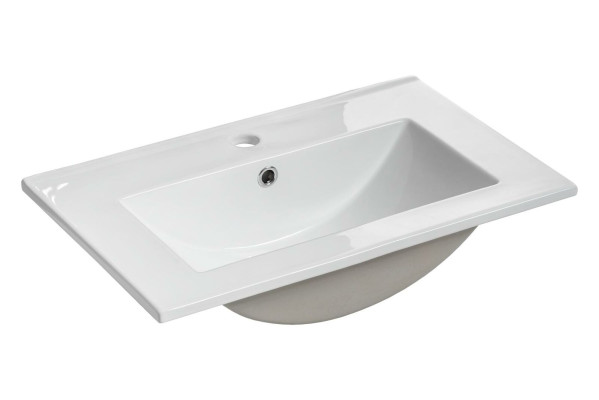 Lavabo da appoggio decorativo in ceramica bianca da incasso