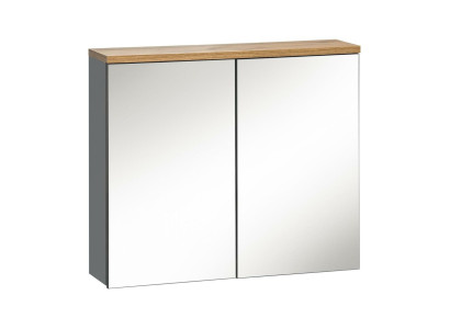 Mobile da bagno con specchio e armadio a parete con specchio da 80 cm.