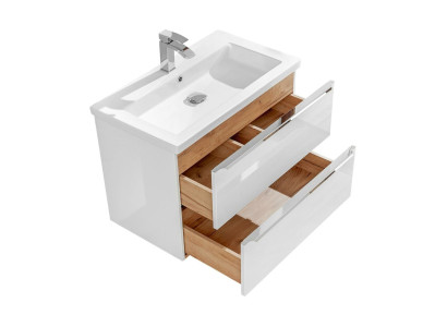 Set di mobili da bagno 80cm con lavello, mobile sottolavabo, cassetto per il lavello, pensile.