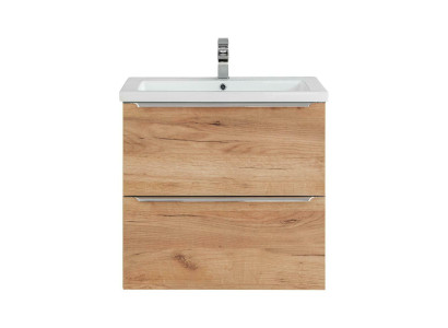 Design lussuoso lavabo da appoggio a parete con mobile sospeso integrato