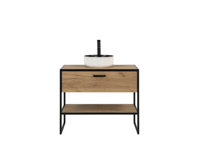 Mobile bagno 90 cm Lavabo Sospeso Multiuso Lavabo con cassetto