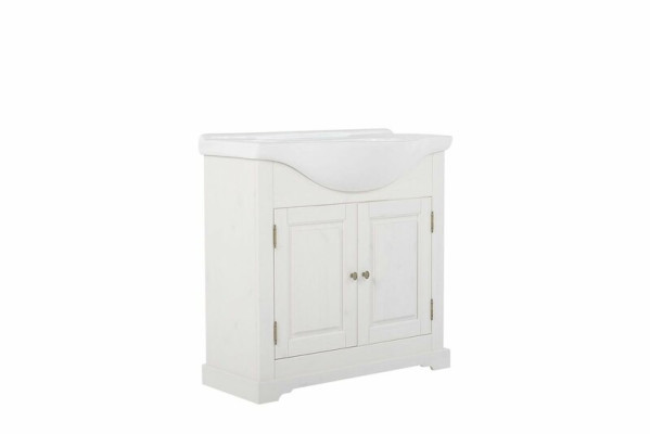 Mobile da bagno di campagna di lusso di qualità con lavabo e mobile sotto 85x35x81.