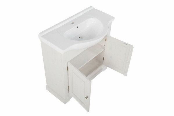 Mobile da bagno di campagna di lusso di qualità con lavabo e mobile sotto 85x35x81.