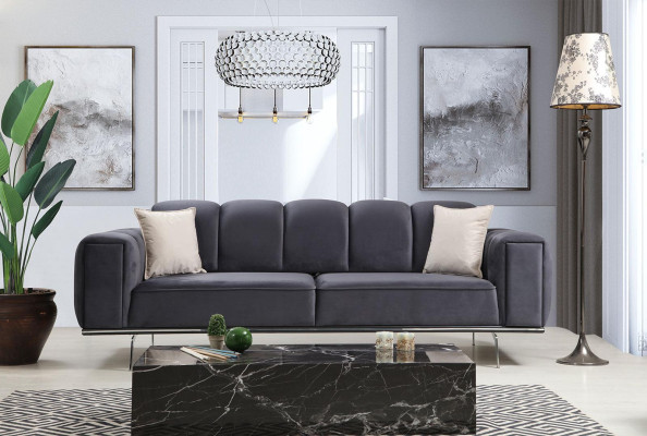 Set di divani di lusso tre posti poltrona beige divano divano in tessuto divani 3 pezzi