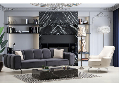 Completo divano componibile divano a tre posti poltrona divano grigio divano in tessuto divani