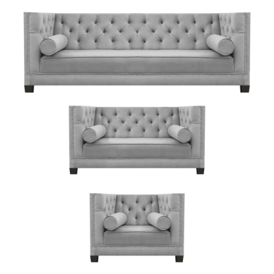 Soggiorno Set di lusso in tessuto Set divano 3 pezzi Moderno Designer 4+2+1