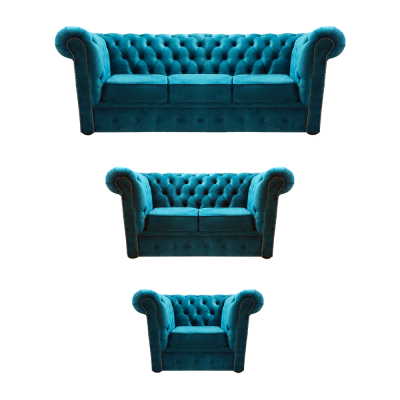 Divano moderno in tessuto, poltrona, 2 divani Chesterfield per soggiorno 3+2+1