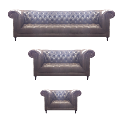 Chesterfield lusso completo 3 pezzi set soggiorno divani imbottiti 4+2+1