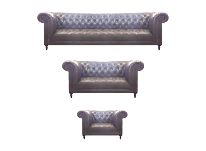 Chesterfield lusso completo 3 pezzi set soggiorno divani imbottiti 4+2+1