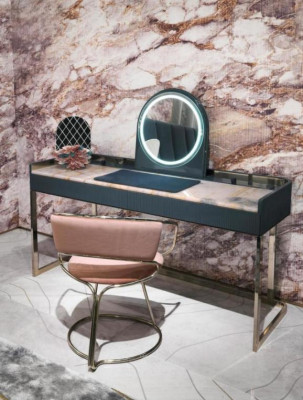 Camera da letto Mobili Tavolino da toeletta Designer Sedia per truccarsi Mobili di lusso in legno