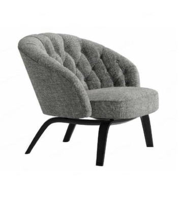 Elegante imbottitura in legno massiccio con cuciture in stile Chesterfield in carbone.