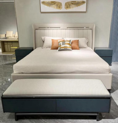 Set da camera da letto Mobili da lusso Letto Comodini Letti matrimoniali Struttura del letto