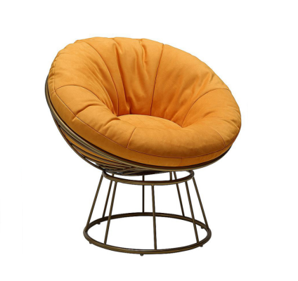 Poltrona Club Lounge Designer Imbottita 1 Posto Relax Singola Arancione