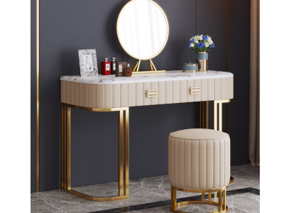 Tavolo trucco da designer con specchio da toeletta per il trucco, console da camera da letto nuovo