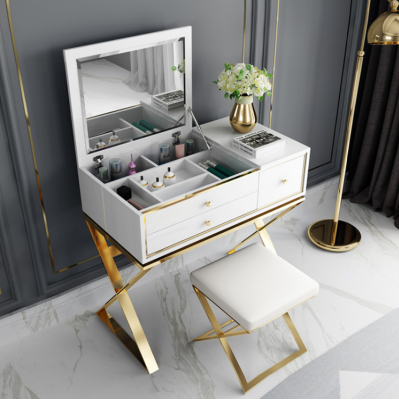 Tavolo da trucco bianco, consolle, tavolo da camera da letto, mobili da consolle