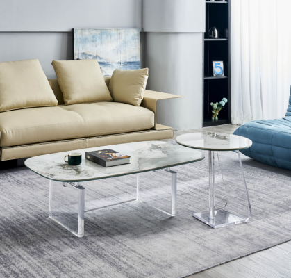 Tavolino da salotto tavolino di lusso mobile moderno design soggiorno nuovo
