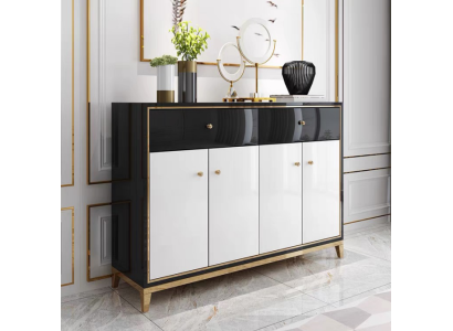 Comò Armadio Credenza Bianca Moderna Comò Sala da pranzo Legno di lusso Nuovo