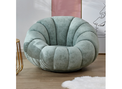 Poltrona design monoposto grigia in tessuto di lusso divano lounge nuovo.