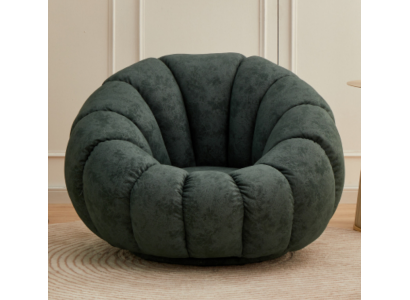 Poltrona 1 posto in tessuto per soggiorno di lusso, design grigio moderno nuovo.