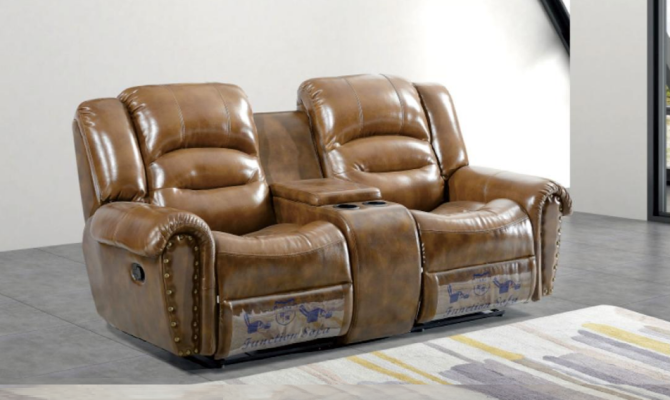 Divano 2 posti Design Divano Imbottito Divano Divano Moderno di Lusso Marrone Nuovo