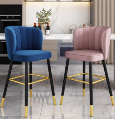 sgabello da bar, sedia da designer in legno, sedia da pranzo, sgabello da bar rosa nuovo