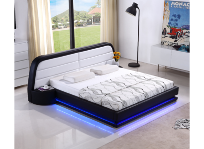 Camera da letto di lusso Letto imbottito di design di lusso matrimoniale moderno