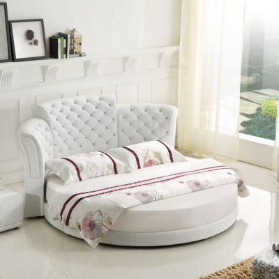 Letto rotondo di lusso Chesterfield letto camera da letto matrimoniale 200x200 cm