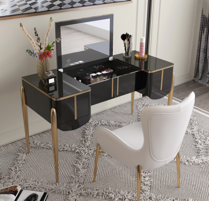 Moderno specchio per il trucco da toeletta con console di lusso per la camera da lettoNUOVO