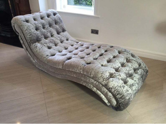 Chesterfield Divano Chaise Longue Letto Chaise Club Relax Decorazione Letto in Pelle