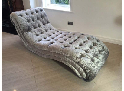 Chesterfield Divano Chaise Longue Letto Chaise Club Relax Decorazione Letto in Pelle