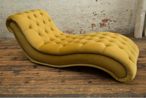 Chesterfield Divano Chaise Longue Letto Chaise Club Relax Letti in Pelle