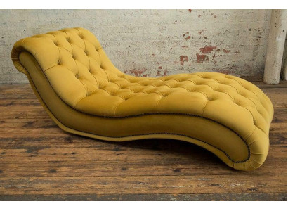 Chesterfield Divano Chaise Longue Letto Chaise Club Relax Letti in Pelle