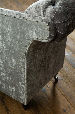 Design Chesterfield Divano in tessuto Chaise Lounge Imbottito Nuovo Divani Chaise longue