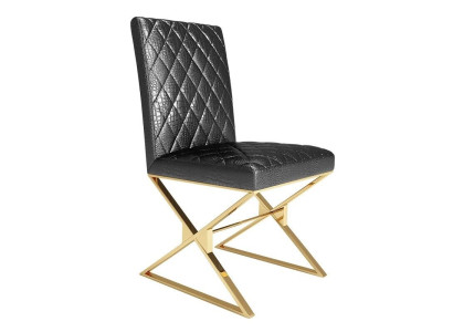 Set di sedie da designer Gruppo di 4 sedie Set di poltrone imbottite da sala da pranzo in pelle