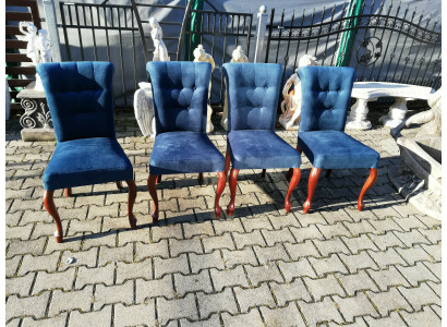 Sala da pranzo set di 4 sedie imbottite, schienali in legno per soggiorno.