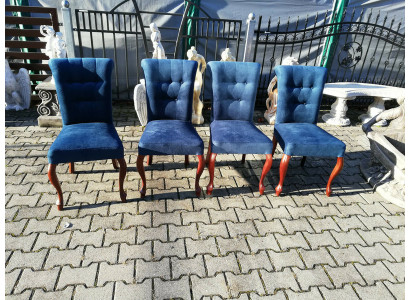 Sala da pranzo set di 4 sedie imbottite, schienali in legno per soggiorno.