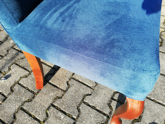 Sala da pranzo set di 4 sedie imbottite, schienali in legno per soggiorno.